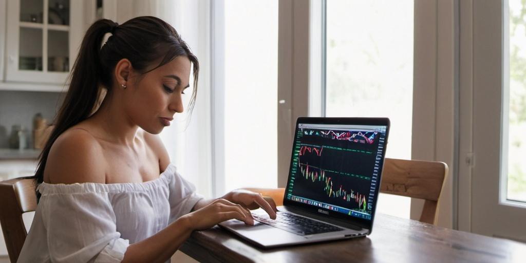 woman trading forex